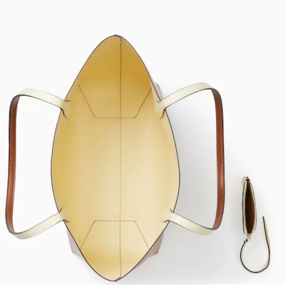 Authentic KATE SPADE Pebbled leather REVERSIBLE Open tote with zip coin - Picture 7 of 16